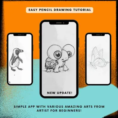 Easy Pencil Drawing Ideas android App screenshot 1